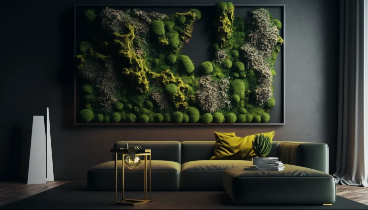 Licheni stabilizați - design interior ecologic și estetic