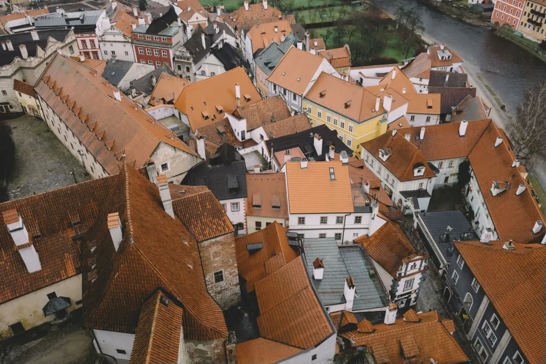 Despre Cesky Krumlov  orasul vechi cesky krumlov vedere de sus republica ceha