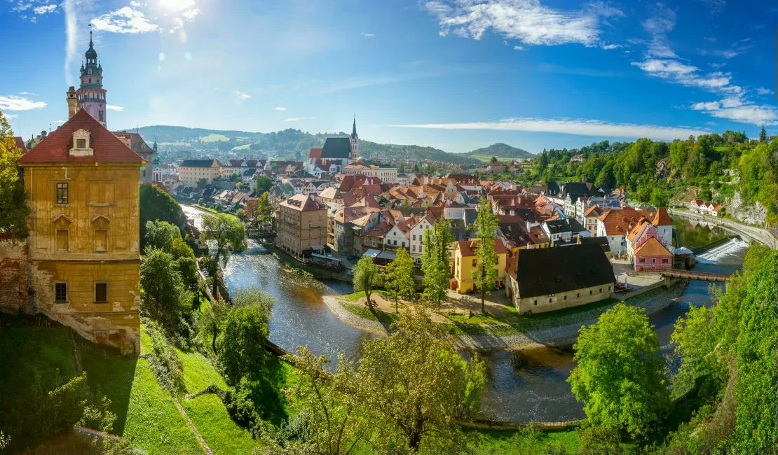 Despre Cesky Krumlov  vedere panoramica cesky krumlov republica ceha